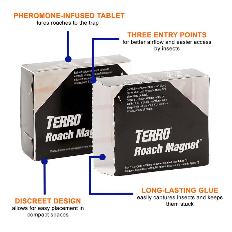 TERRO Roach Magnet Insect Trap 8 pk