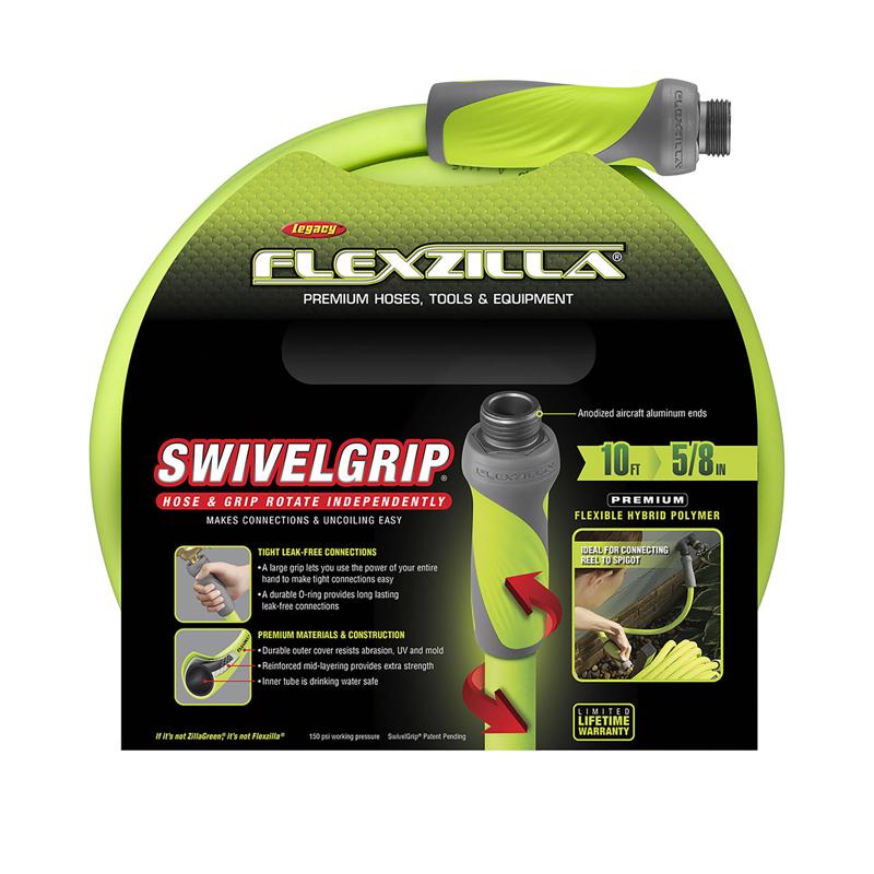 Legacy Flexzilla SwivelGrip 5/8 in. D X 10 ft. L Garden Hose