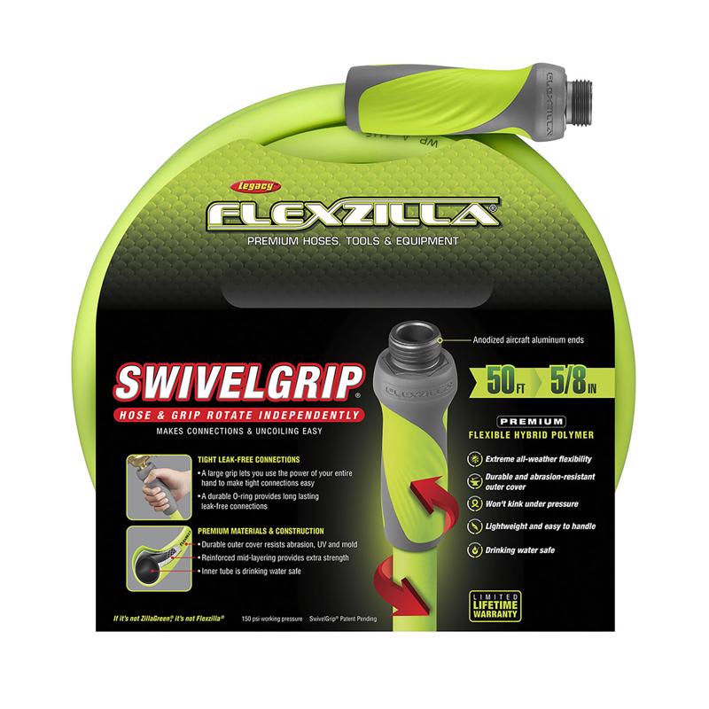 Legacy Flexzilla SwivelGrip 5/8 in. D X 50 ft. L Garden Hose