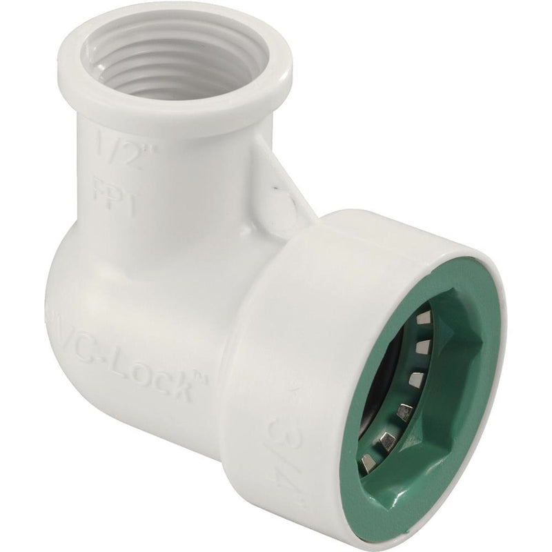 Orbit PVC-Lock 3/4 in. Push X 1/2 in. D FPT Plastic Elbow