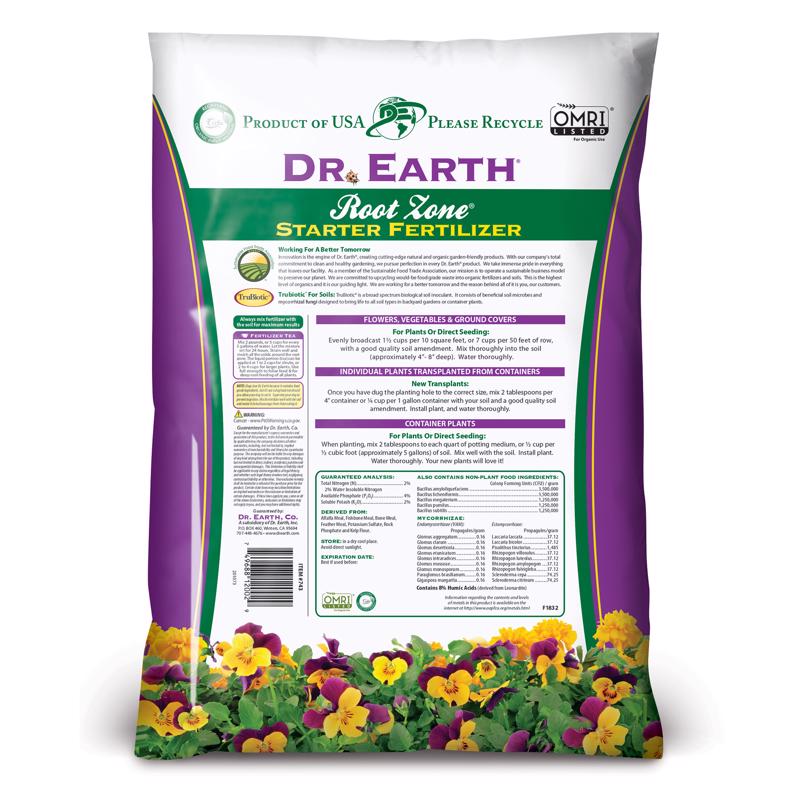 Dr. Earth Root Zone Organic All Purpose 2-4-2 Plant Fertilizer 12 lb
