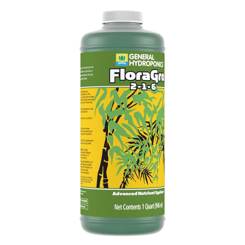 General Hydroponics FloraGro Organic Liquid Nutrient System 1 qt