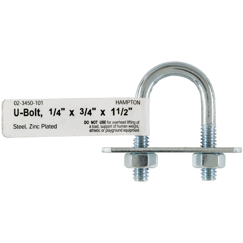 BOLT U 1/4X3/4"X1-1/2"