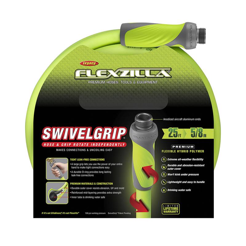 Flexzilla SwivelGrip 5/8 in. D X 25 ft. L Medium Duty Garden Hose