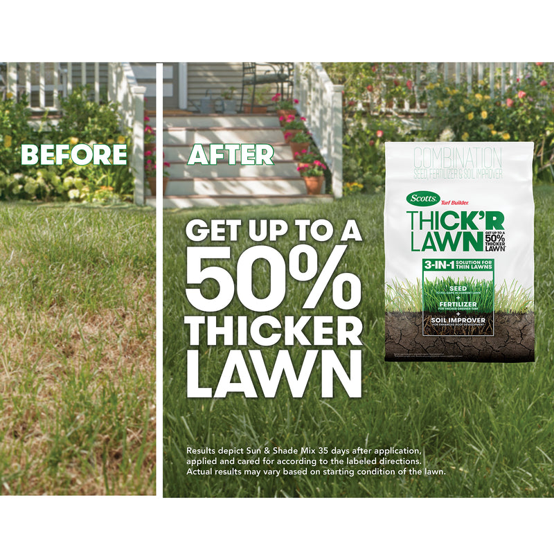 Scotts Turf Builder ThickR Lawn All-Purpose Lawn Fertilizer For Tall Fescue Grass 4000 sq ft