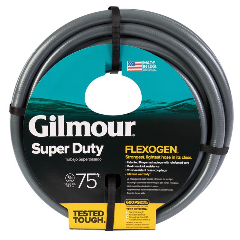 Gilmour Flexogen 5/8 in. D X 75 ft. L Heavy Duty Premium Grade Garden Hose