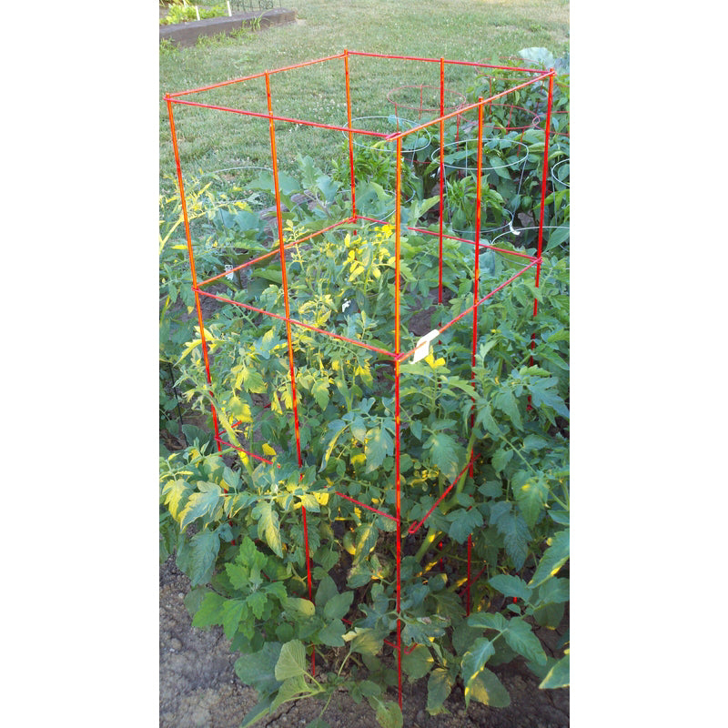 Panacea 47 in. H X 1 ft. W X 12 in. D Red Steel Tomato Cage