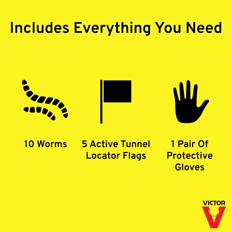 Victor Bait Worms For Gophers and Moles 10 pk