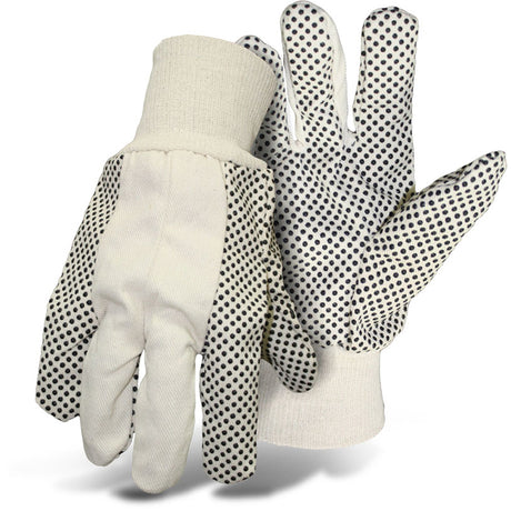 PVC DOT GLOVES CANVAS LG