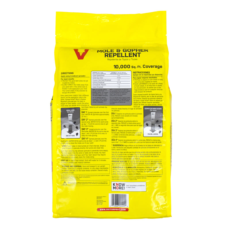 Victor Dual Action Animal Repellent Granules For Gophers and Moles 10 lb