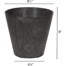 Novelty Artstone 7.7 in. H X 8.4 in. W X 8.4 in. D X 8.4 in. D Resin Cali Planter Black