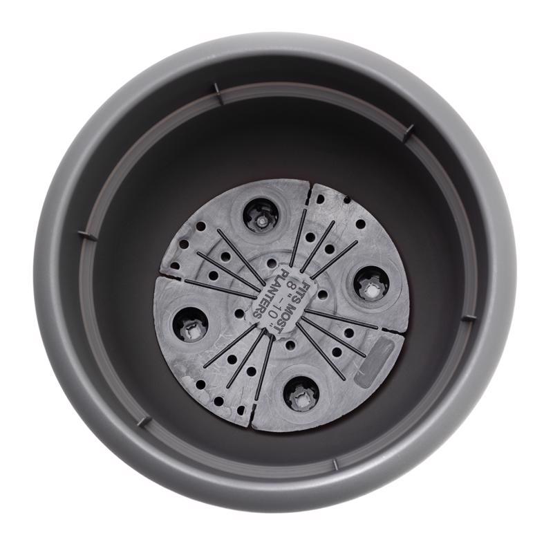 Bloem Ariana 13.7 in. H X 17.6 in. W X 16 in. D Plastic Planter Charcoal