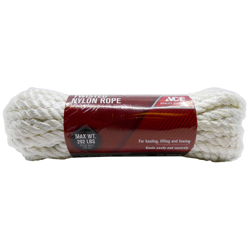 TWSTD NYLON ROPE 3/8X50'