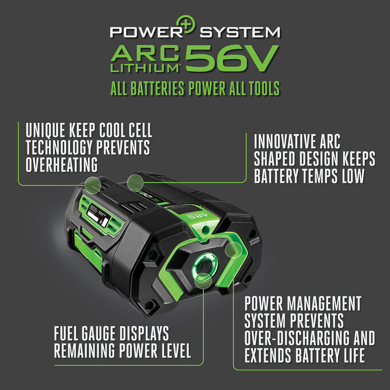 EGO 56V Power+ BA2800T 5 Ah Lithium-Ion Battery 1 pc