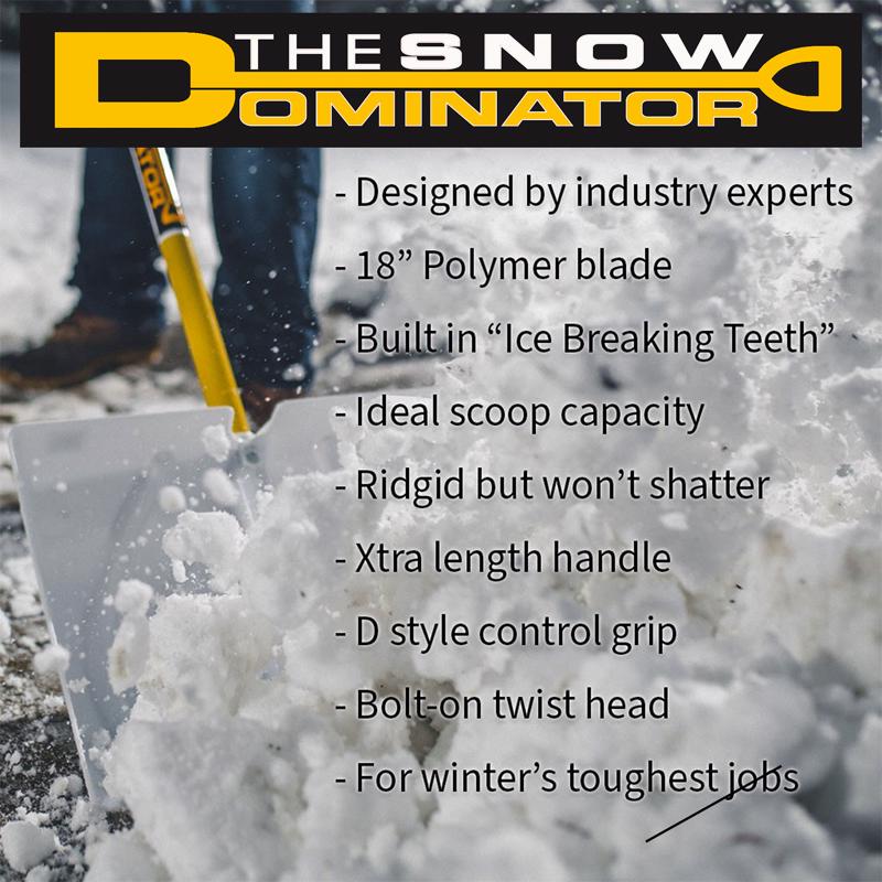 The Snowplow The Snow Dominator 18 in. W X 57.5 in. L Poly Snow Shovel