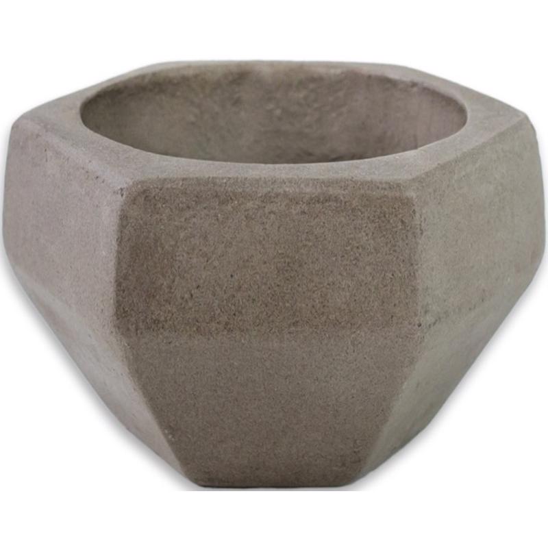 Avera Products 6 in. D Fiber Cement Polygon Planter Natural