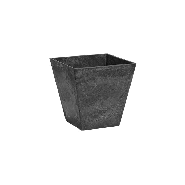 Novelty Artstone 8 in. H X 7.8 in. W X 7.8 in. D Resin Ella Planter Black