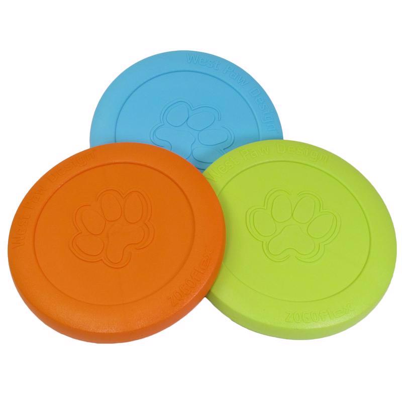 West Paw Zogoflex Green Plastic Zisc Disc Pet Toy Large in. 1 pk