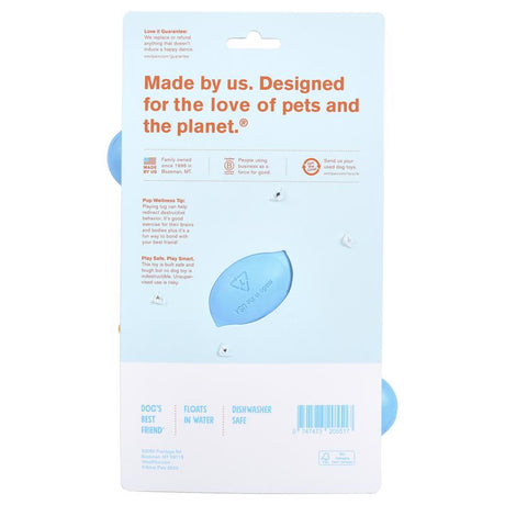 West Paw Zogoflex Blue Plastic Bumi Dog Tug Toy Large in. 1 pk