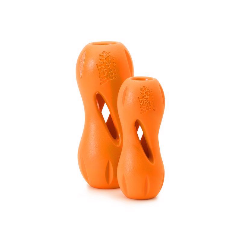 West Paw Zogoflex Orange Plastic Qwizl Pet Toy Small in. 1 pk