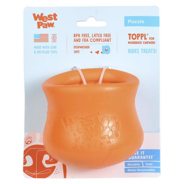 TOPPL PET TOY LRG 4" ORG