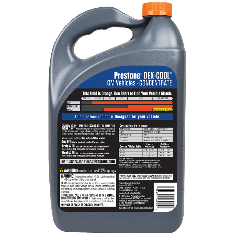Prestone Dex-Cool Concentrated Antifreeze/Coolant 1 gal