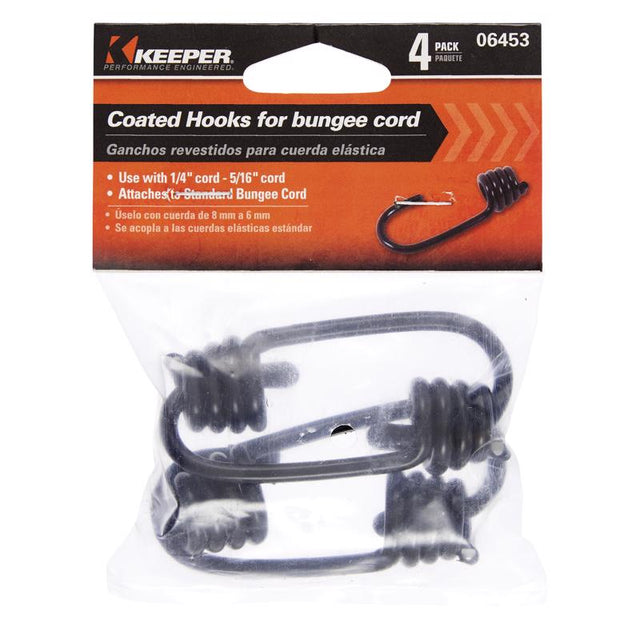 BUNGEE HOOKS BLK STL 4PK
