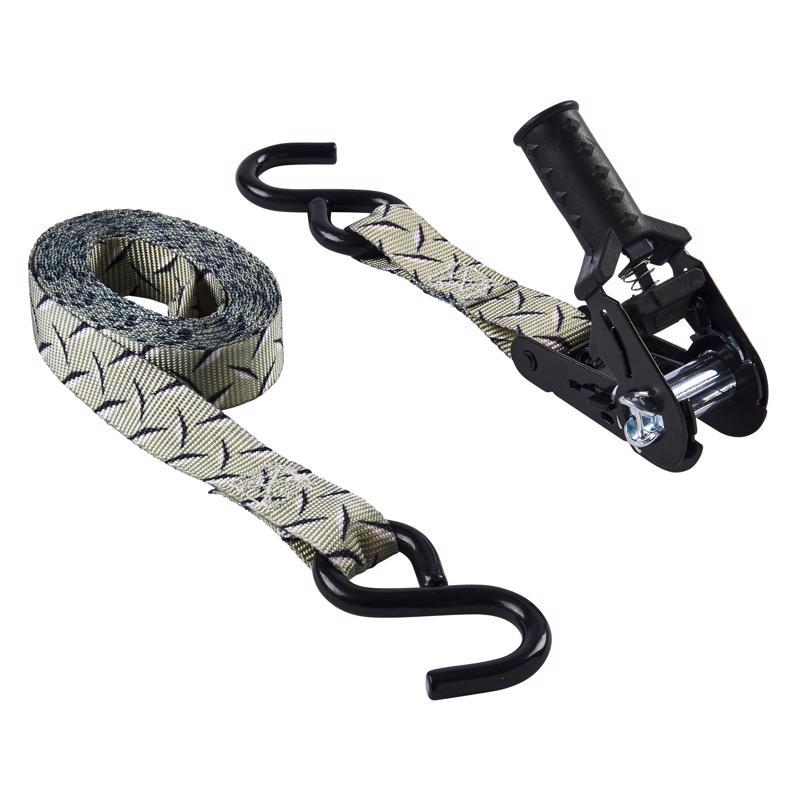 Keeper 1 in. W X 12 ft. L Gray Tie Down Strap 500 lb 1 pk