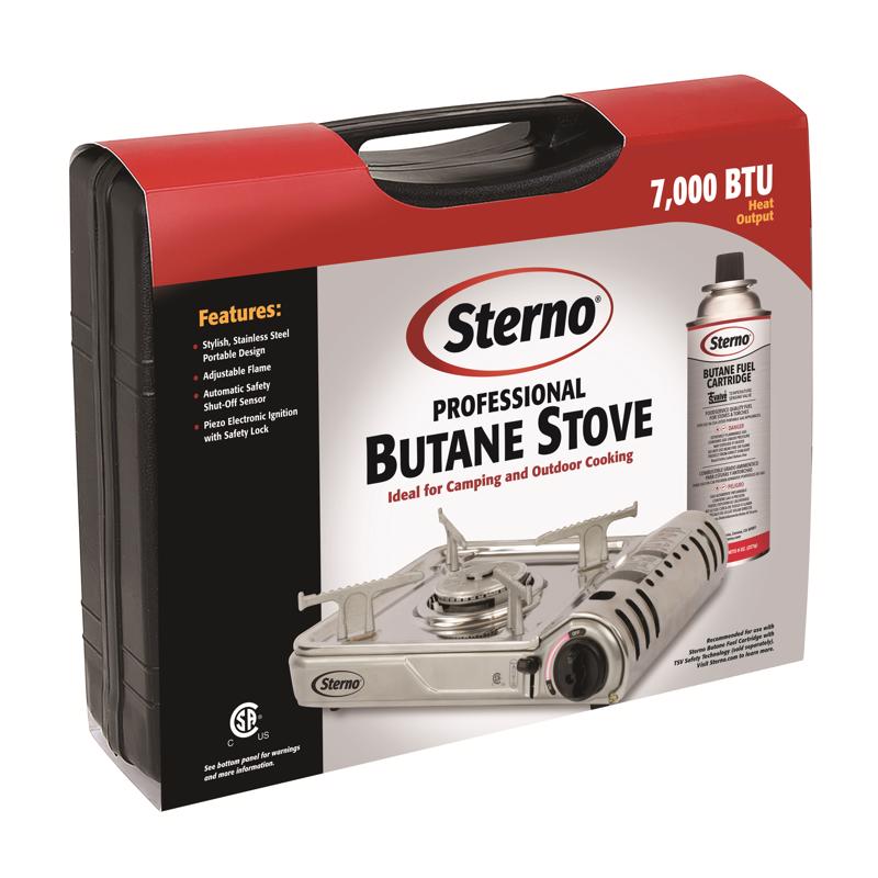Sterno Butane Stove Stainless Steel 1 pk