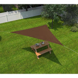 Coolaroo Ready-To-Hang Polyethylene Shade Sail Triangle Shade Sail Canopy 10 ft. H X 10 ft. W X 10 f