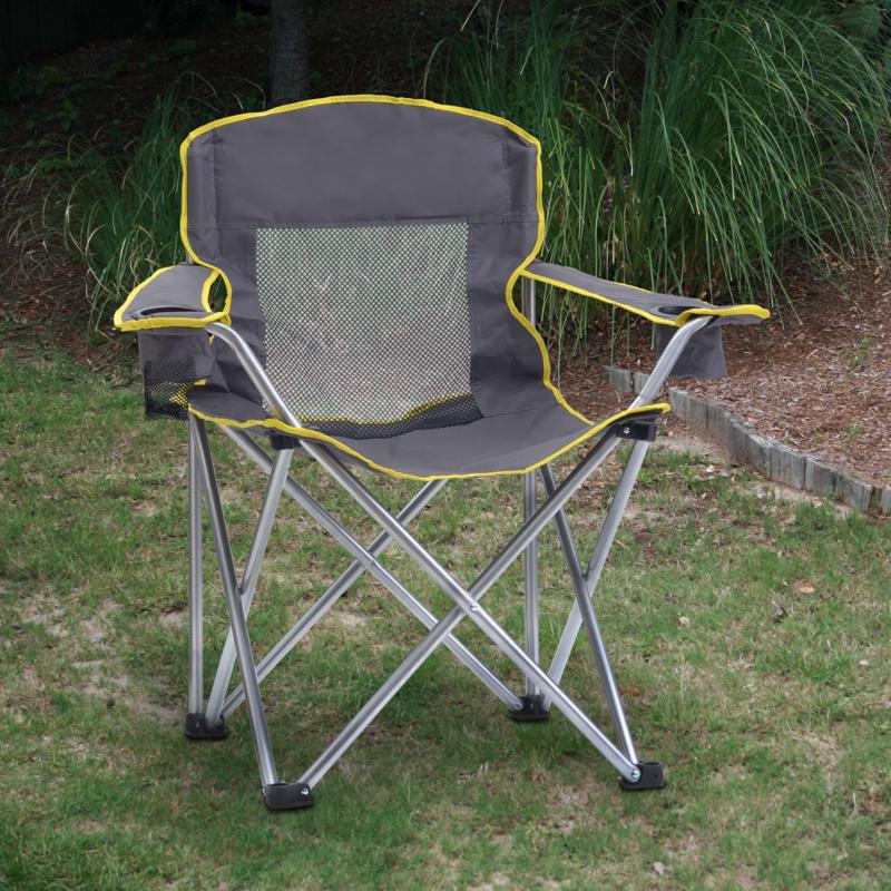 QuikShade Gray Big Gy Folding Quad Chair