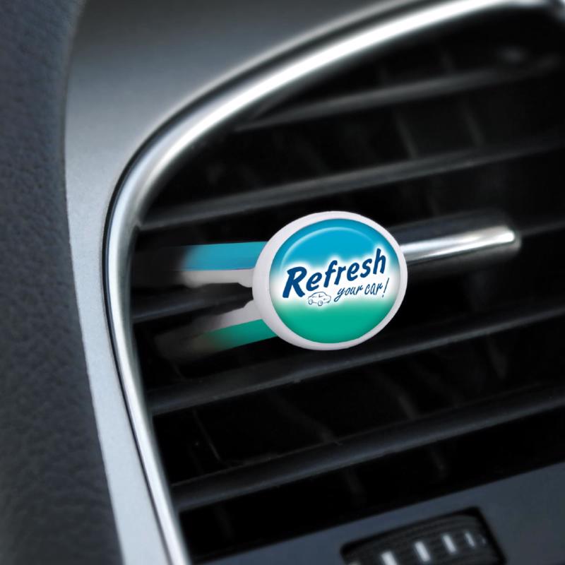 Refresh Your Car! New Car /Cool Breeze Scent Car Vent Clip 0.7 oz Solid