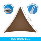 Coolaroo Ready-To-Hang Polyethylene Shade Fabric Shade Cloth 11.9 ft. H X 11.9 ft. W X 11.9 ft. L