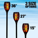 Shawshank LEDz Black Ceramic 12-36 in. Round Garden Torch 1 pc