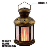 Blazing LEDz 8.5 in. Plastic Colonial Flicker Flame Assorted Flameless Lantern