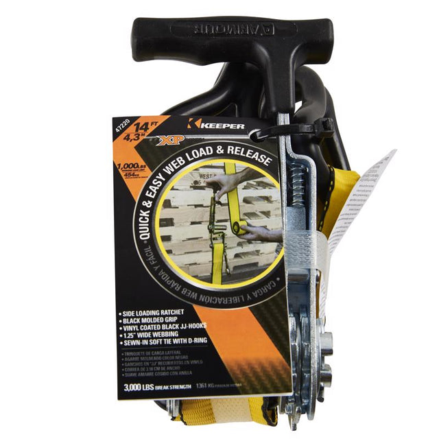 TIEDWN RAS 1.25"X14' YLW