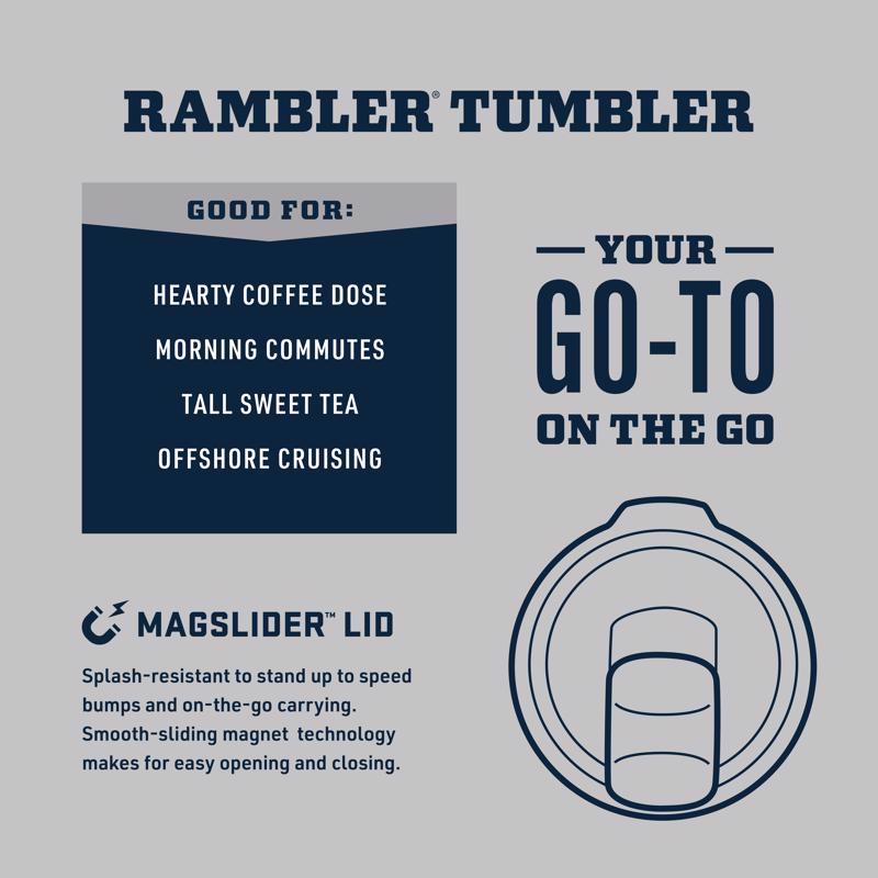 YETI Rambler 20 oz Navy BPA Free Tumbler with MagSlider Lid