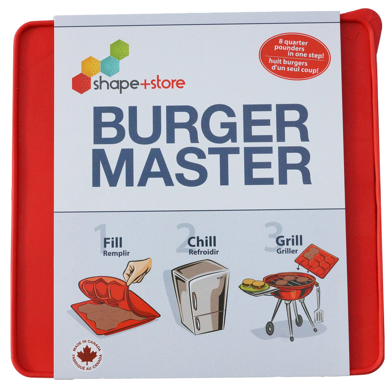 Shape+Store Red Plastic Burger Press 32 oz