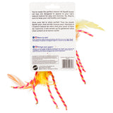 Spot Elasteeez Assorted Rope/Rubber Ball With Feather Cat Toy Small