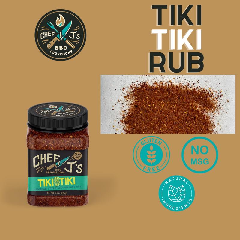 Chef J's BBQ Provisions Tiki Tiki BBQ Rub 8 oz