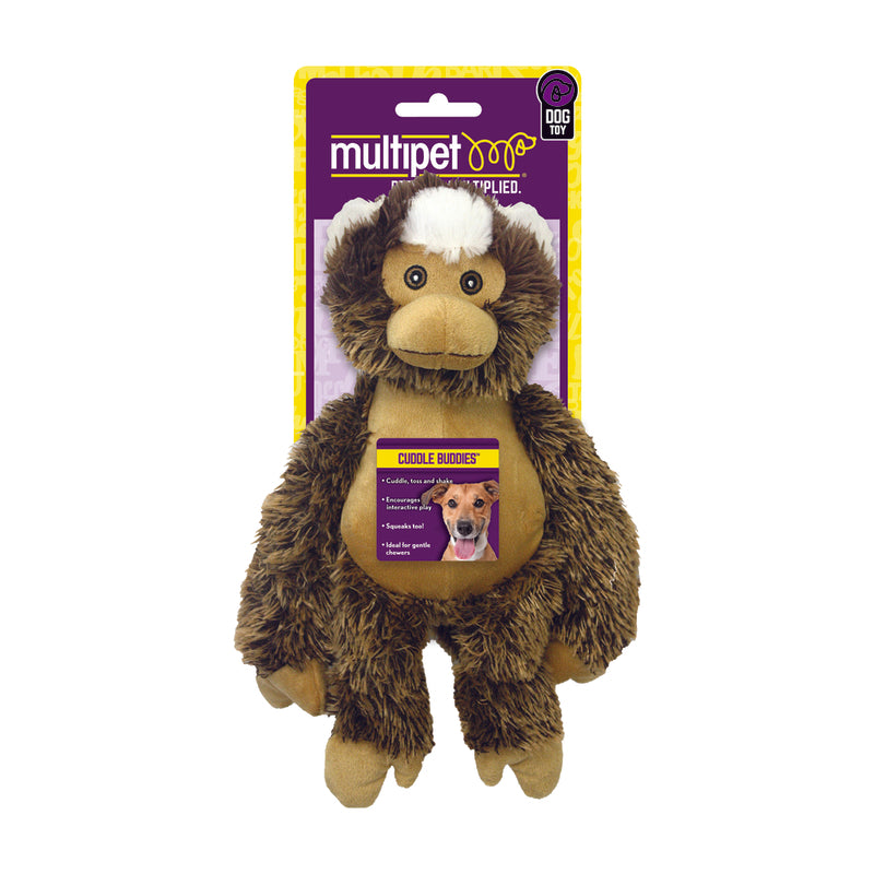 Multipet Bark Buddies Assorted Polyester Monkey, Lemur, Sloth, Tamarin, and Koala Dog Toy Medium