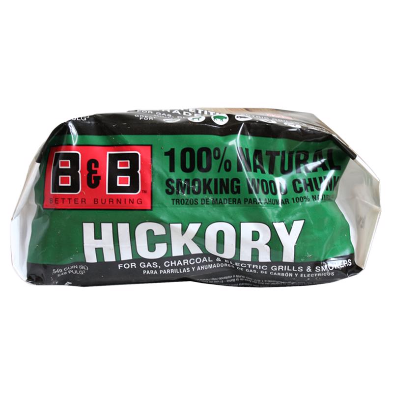 B&B Charcoal All Natural Hickory Wood Smoking Chunks 549 cu in