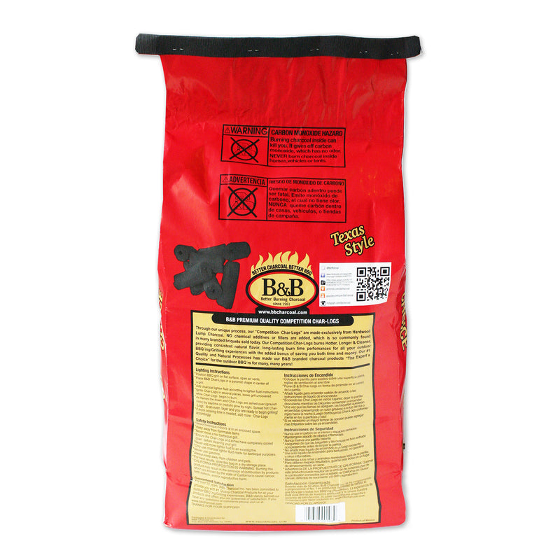 B&B Charcoal All Natural Char-Logs 30 lb