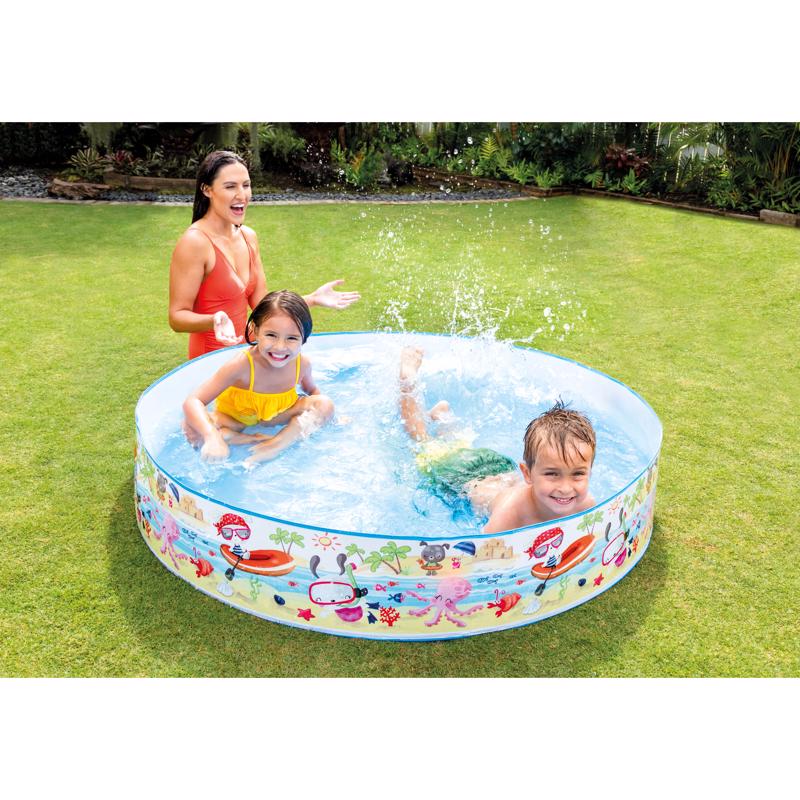 Intex 117 gal Round Plastic Snapset Pool 10 in. H X 5 ft. D