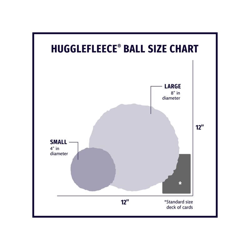 HuggleHounds Beige Fleece Ball Dog Toy Small 1 pk