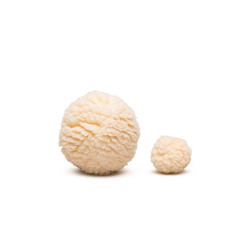 HuggleHounds Beige Fleece Ball Dog Toy Large 1 pk