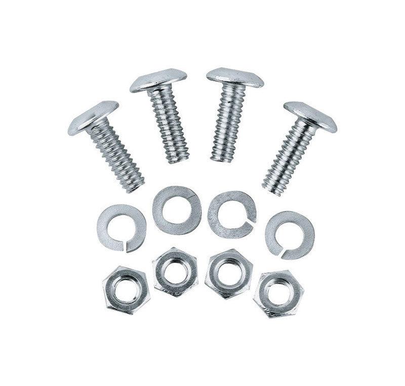 Custom Accessories Silver Stainless Steel License Plate Fasteners