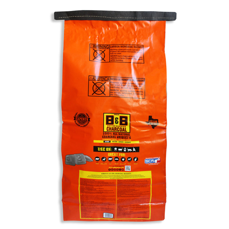 B&B Charcoal All Natural Oak Hardwood Charcoal Briquettes 17.6 lb