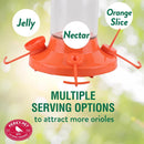 Perky-Pet Oriole 30 oz Glass/Plastic Nectar Feeder 4 ports