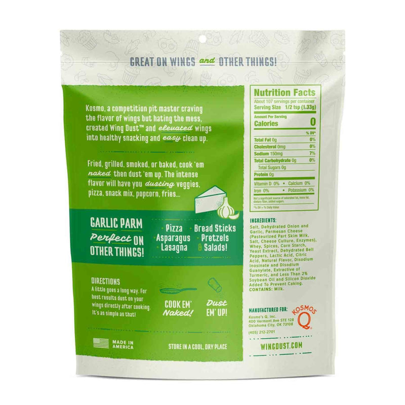 Kosmos Q Wing Dust Garlic Parm Wing Seasoning 5 oz